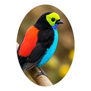 Paradise Tanager Rear Quarter